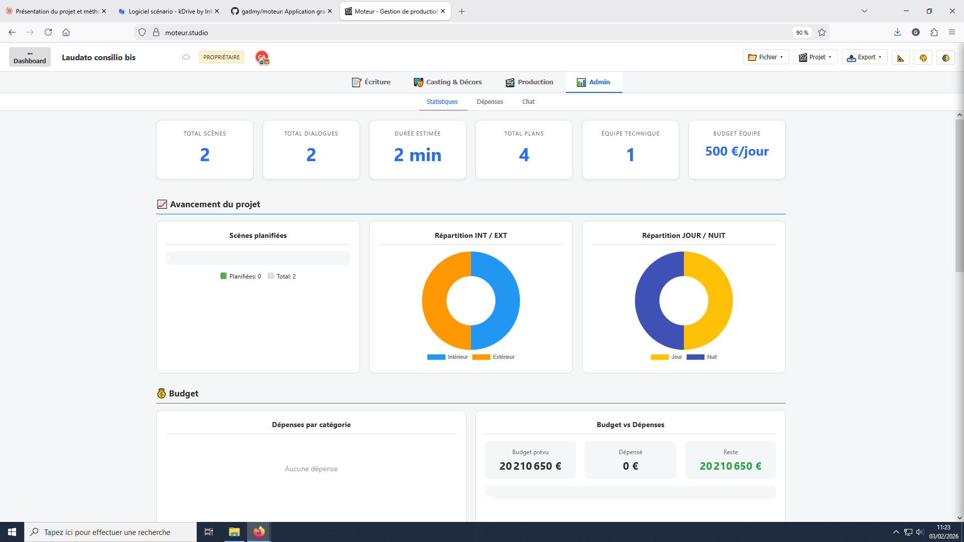 Administration et statistiques