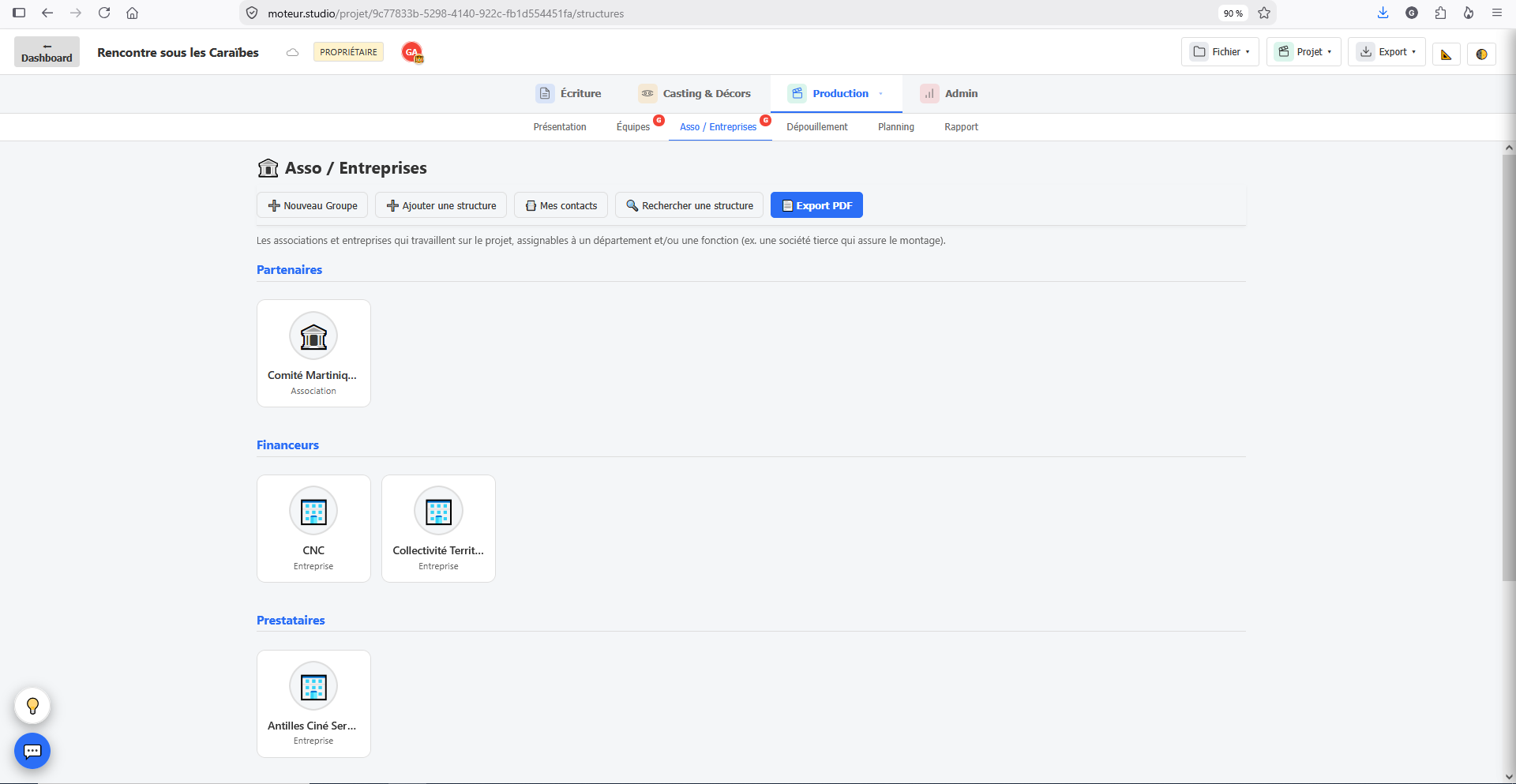 Associations et entreprises partenaires